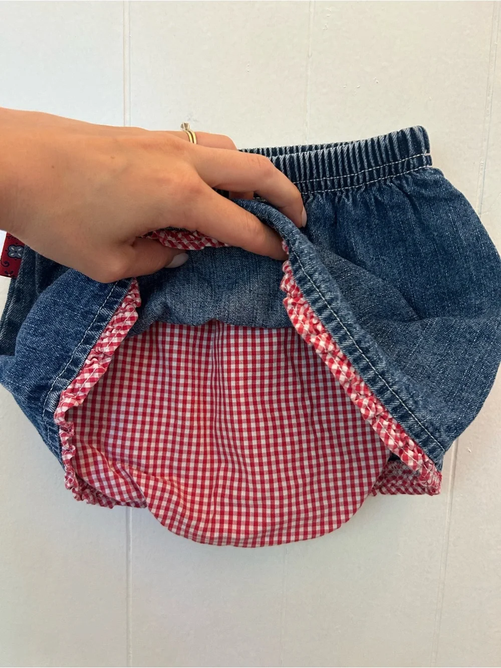 Vintage OshKosh Denim Skort with Star Embroidery